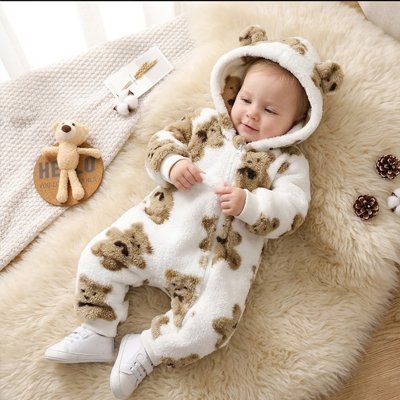 Combinaison bebe | Douceur Pratique avec bebe allongé sur le tapis