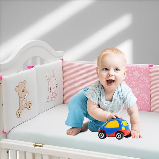 Tour de lit bébé Ours rose - TrésorBébé