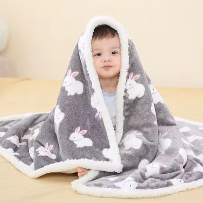 COUVERTURE BEBE POLAIRE | MANTA - TrésorBébé Lapin Blanc