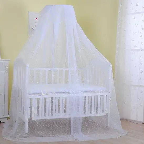 Ciel de lit bébé | CoconNest Apaisant Blanc autour du berceau
