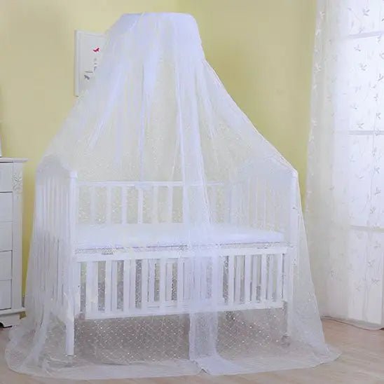 Ciel de lit bébé | CoconNest Apaisant Blanc autour du berceau
