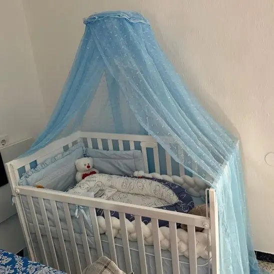 Ciel de lit bébé | CoconNest Apaisant Bleu autour du berceau