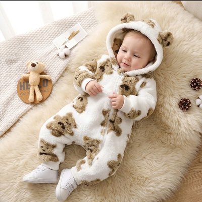 Combinaison bebe | Douceur Pratique avec bebe allongé sur le tapis