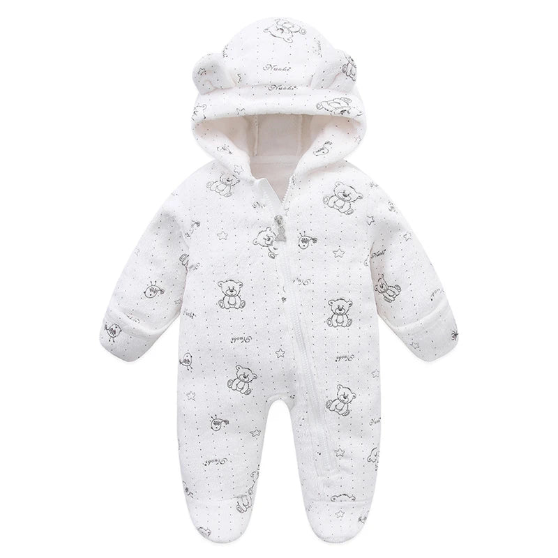 Combinaison bebe | Flanelle Ultra-Douce Blanc Penda