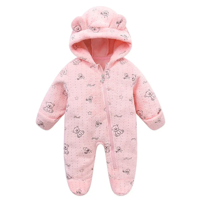 Combinaison bebe | Flanelle Ultra-Douce Rose Penda