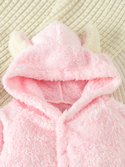 Combinaison hiver pour bebe | Confort Rose capuche