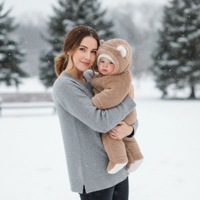 Combinaison hiver pour bebe | Douce et Chaude  Marron