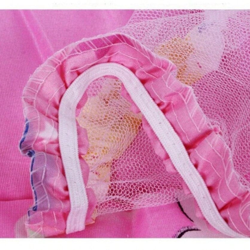 Moustiquaire Lit Bébé - SleepNest™ - Rose - TrésorBébé Contour de la Moustiquaire