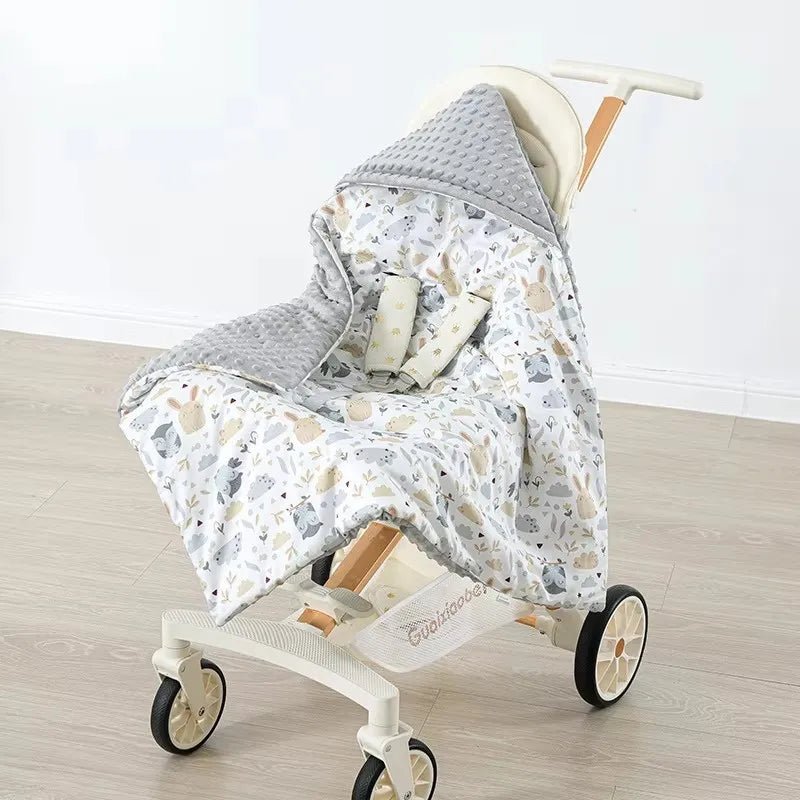 Nid d'ange cosy | Douceur - TrésorBébé installé sur une poussette