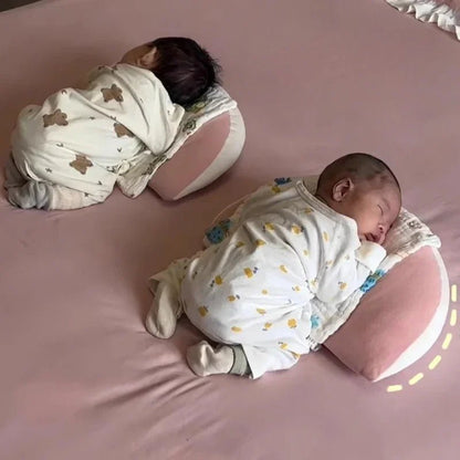 Coussin bébé | Coton Respirant TrésorBébé Rose avec bébé qui dort à plat  ventre