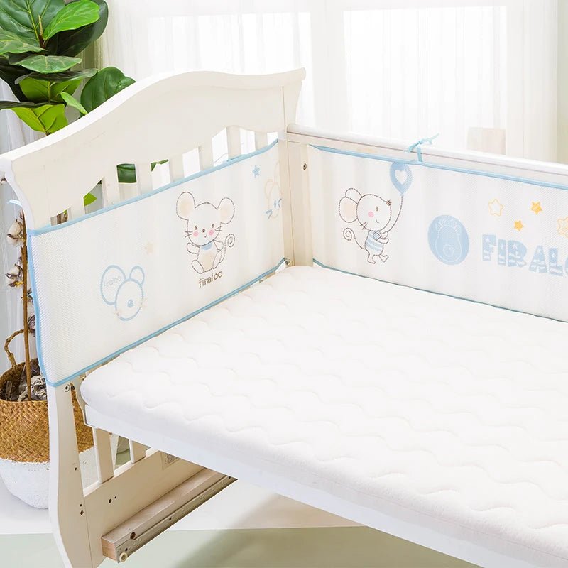 Tour de lit Respirant | DouxSommeil Blanc avec image de souris