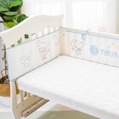 Tour de lit Respirant | DouxSommeil Blanc avec image de souris