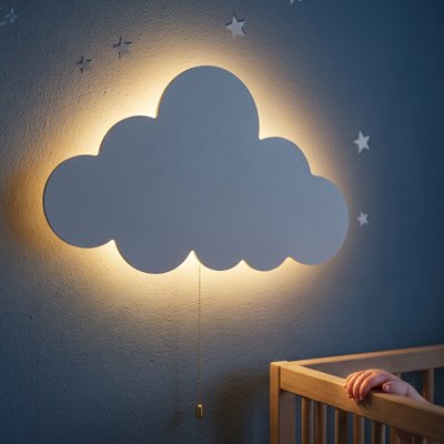 Veilleuse murale | Automatique Design à côté du berceau de bébé