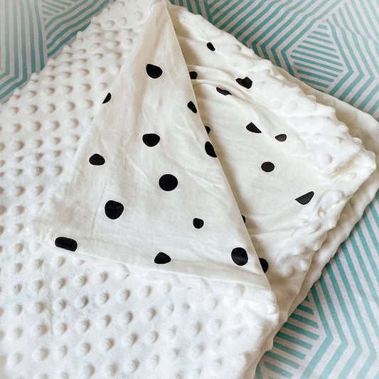 couverture bébé | Ultra-Douce Flanelle Points Noirs